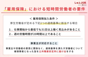 「雇用保険」における短時間労働者の要件