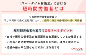 「パートタイム労働法」における短時間労働者