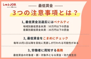 最低賃金についての注意事項とは？