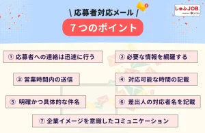 応募者対応メールのポイント7つ