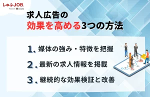 求人広告の効果を高める3つの方法