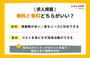 求人掲載は無料と有料どちらがいい？