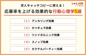 応募率UP！求人キャッチコピーに使える効果的な行動心理学5選