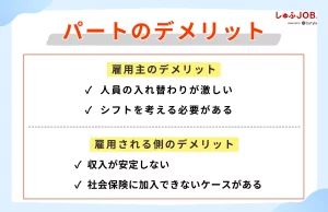 パートのデメリット