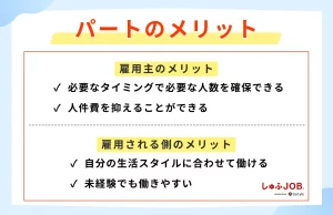 パートのメリット