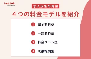 求人広告にかかる費用は？4つの料金モデルを紹介