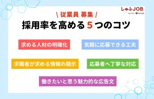 従業員募集時の採用率を高める具体的な5つのコツ