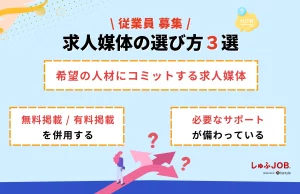 従業員募集で利用する求人媒体の選び方3選
