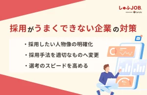 採用がうまくできない企業がするべき対策