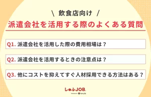 飲食店が派遣会社を活用する際のよくある質問