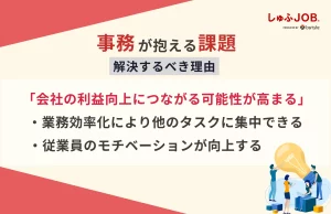事務部門が抱える課題を解決するべき理由