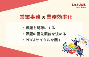 営業事務の業務効率化を進める手順