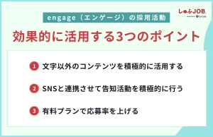 engage（エンゲージ）での採用活動を効果的に活用する3つのポイント