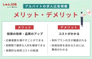 アルバイトの求人広告掲載をするメリット・デメリット