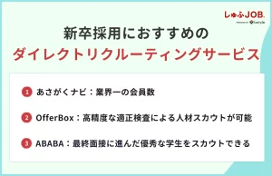 新卒採用におすすめのダイレクトリクルーティングサービス