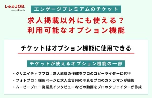 チケットは求人掲載以外にも使える？利用可能なオプション機能