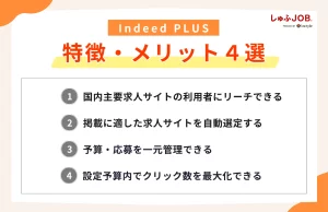Indeed PLUSの特徴・メリット4選