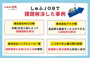 しゅふJOBで自社の課題を解決した例
