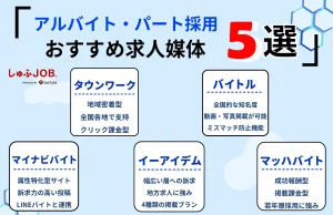 【アルバイト・パート採用】おすすめ求人媒体5選