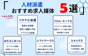 【人材派遣】おすすめ求人媒体5選