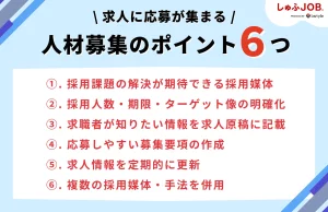 求人に応募が集まる人材募集の6つのポイント
