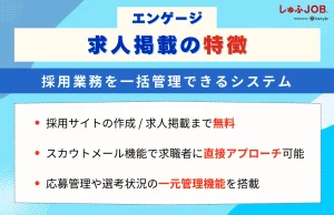エンゲージ（engage）の求人掲載の特徴