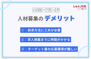 ハローワークで人材募集するデメリット