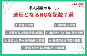 求人掲載のルールに違反するNGな記載内容7選
