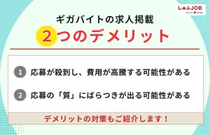 ギガバイトに求人掲載する2つのデメリット