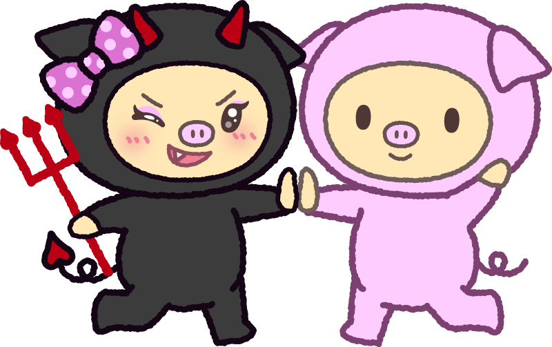 しゅふJOB公式キャラクターのブーコ部長としゅふ川柳アンバサダーのブブミ